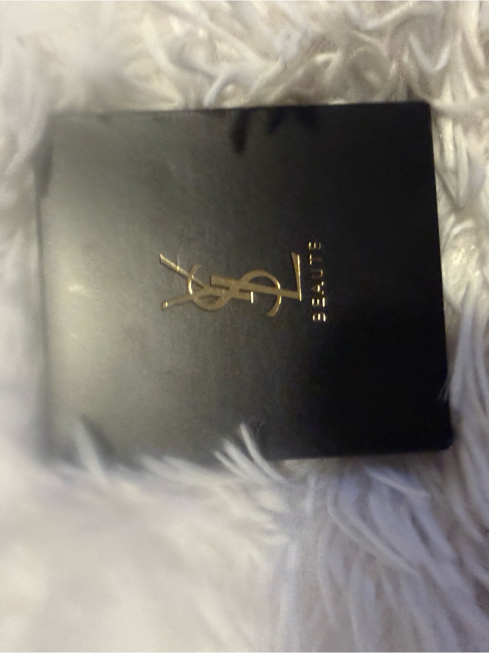 Yves Saint Laurent Black and Gold Logo Compact